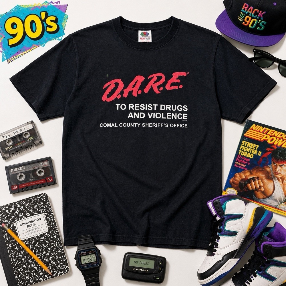 Vintage D.A.R.E. Fruit of the Loom Heavy HD Shirt Comal County Sheriff's Office